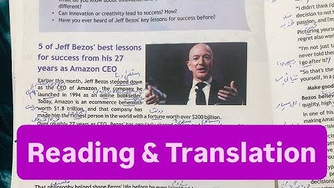 Jeff Bezos best………..as Amazon CEO | Reading & Translation | FGEIs NBF 2025 | Class 9 unit 5 English