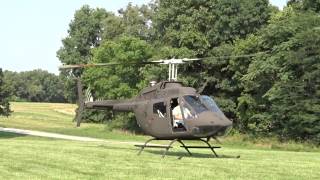 1971 Bell OH58C startup and take off