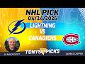 Lightning vs. Canadiens NHL Betting Odds &amp; Picks, 4/24/26 | Night Moves Show