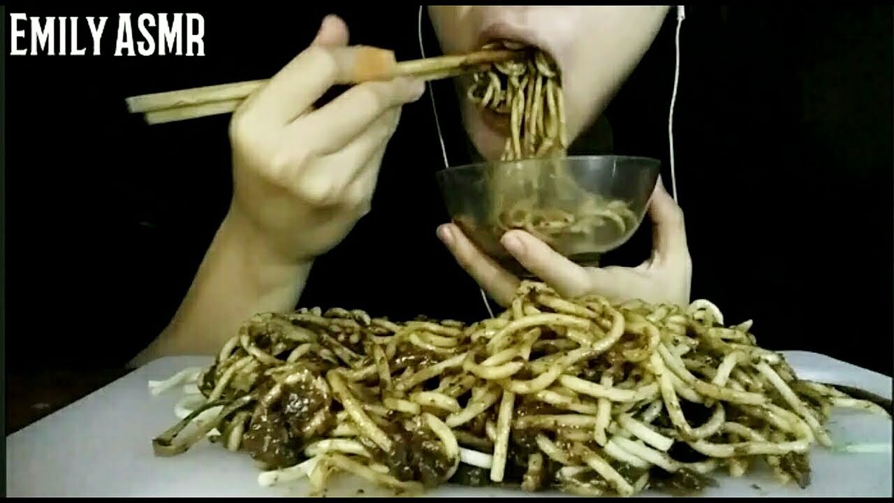 ASMR Jajangmyeon Black Bean Noodle (Eating Sound) YouTube