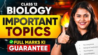 Cl 12 Biology Most Important Topics 7070 Confirmed In Cl 12 Board Exam 2026 Shipra Maam