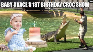 Baby Grace Irwin's 1st Birthday Croc Show | Australia Zoo