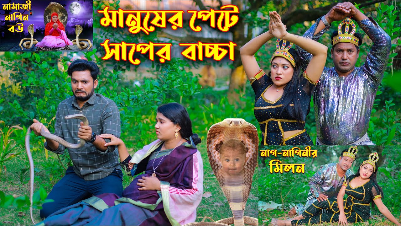 দুই নাগীন আসল সাপের সত্য নাটক / নাগনাগিনীর মিলন / মায়ের পেটে সাপের বাচ্চা / নামাজী নাগিন বউ / একসাথে