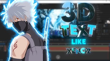 3D TEXT TUTORIAL LIKE XENOZ IN AFTER EFFECTS ! [+FREE PROJECT FILE]