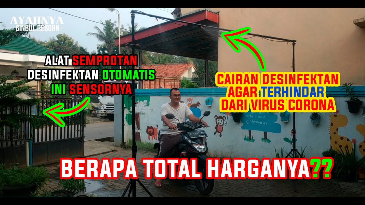 CARA MEMBUAT  ALAT  SEMPROTAN DESINFEKTAN OTOMATIS DENGAN 