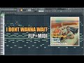 David Guetta - I Dont Wanna Wait (MIDI + FLP) (FL Studio Piano Tutorial / Cover)