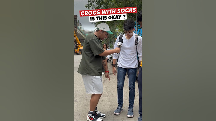 Socks on Crocs is COOL??? He did it 😳 🔴 #fashion #sneakers #crocs #menstyling