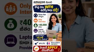 భారీ WFH ఉద్యోగాలు భర్తీ | Relay Operations | Only Interview | Amazon WFH jobs