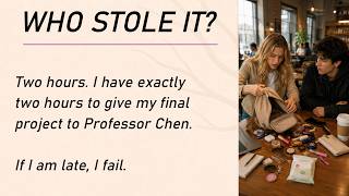 Someone Stole My Flash Drive | English Mystery Story | A2 Listening Practice
