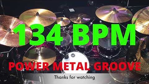 134 BPM DRUM BEAT - POWER METAL - 4/4 DRUM TRACK - DRUM BEAT by SOLIDTRACKS