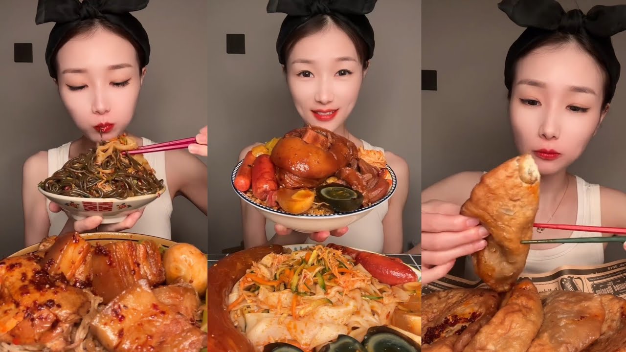 Mukbang part: Eating spicy 🥵 noodles frie noodles 🍜with Chinese food #mukbang #food #eating #noodles