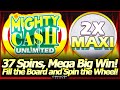Mighty Cash Unlimited Slot Machine - 2X MAXI Won! MEGA BIG WIN! Last Spin Bonus, and Two Full Boards