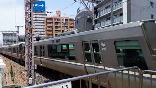 207系S12＋T15部分リニューアル普通高槻行き・223系2000番台V49＋W27 B新快速湖西線経由敦賀