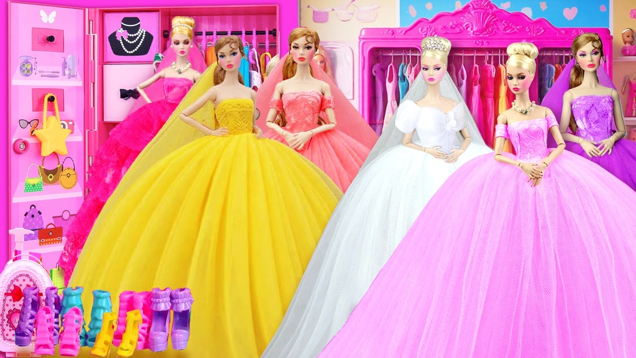 Barbie Doll Dress Up 💕 Barbie Princess Outfits 👰 Barbie Dream House & Mini Makeup