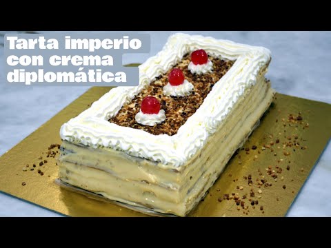 Tarta imperio con crema diplomática