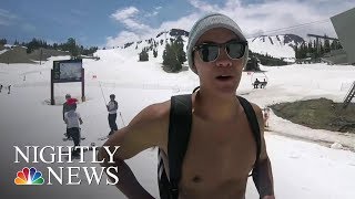 Skiing On July 4th? It’s Possible On California’s Mammoth Mountain | NBC Nightly News