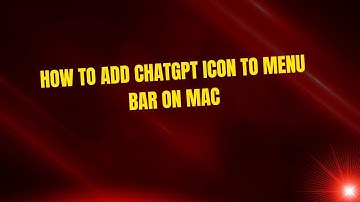 How to Add ChatGPT Icon to Menu Bar on Mac