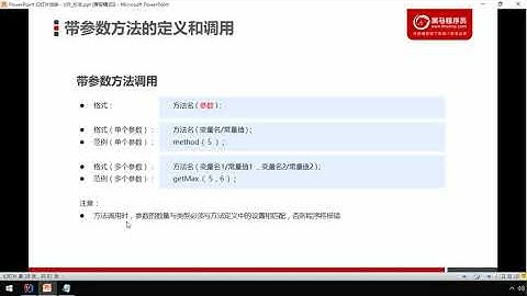 05 带參数方法的定义和调用   黑马JavaEE零基础在线就业班课程