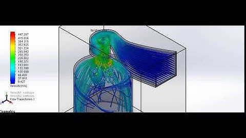 Flow Trajectories of a Helical Inlet Port at Valve Lift of 4 mm