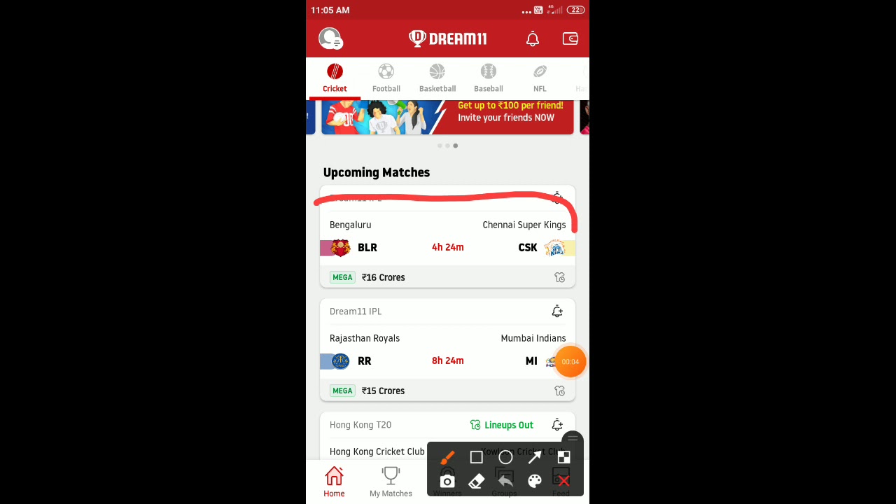 BLR vs CSK|RCB vs CSK Dream11 Team|mach no 44