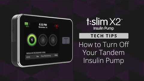 How to Turn Off a Tandem Insulin Pump