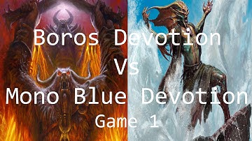 Boros Devotion vs Mono Blue Devotion [G1] - Gameplay (Theros Standard)