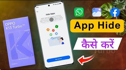 How to Hide Apps in Oppo K13 Turbo, oppo k13 turbo me App Hide Kaise Kare