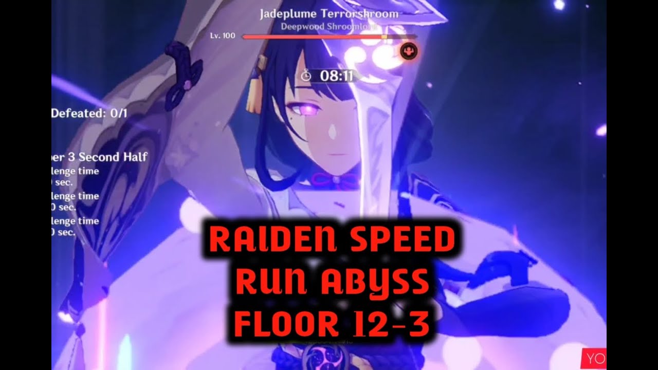 Raiden destroying Abyss floor 12 Dendro Chicken under 35 seconds ...