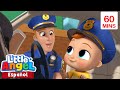 La policía nos cuida de noche y de día | Caricaturas | Canciones Infantiles🎵| Little Angel Español