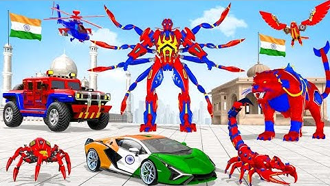 Spider Robot Transform - Spider Robot Car Transform War | Android iOS Gameplay