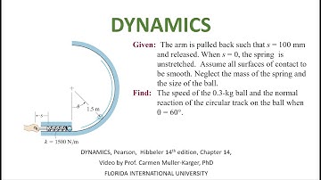 DYNAMICS, Example 14.3.6 Principle of Work and Energy
