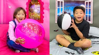 Black vs Pink Color Challenge with Alex and Lyndon