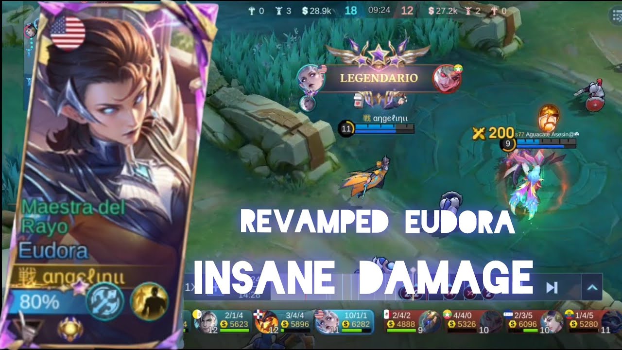Revamped Eudora 🌩 INSANE DAMAGE new Eudora is brokeee 🔥 #mlbb #eudoraexe #eudoramlbb #revampedhero 