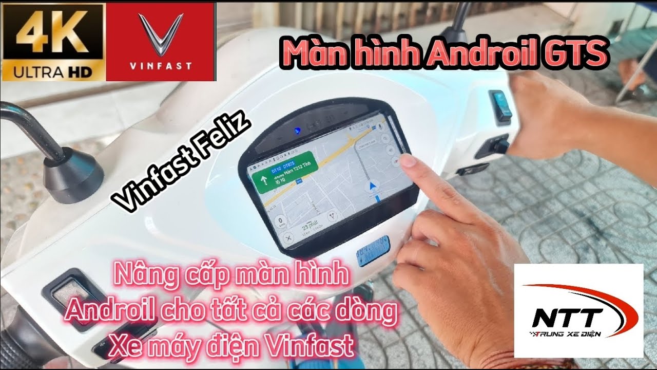 [Review] Nâng cấp màn hình Android, màn hình GTS cho xe máy điện Vinfast full công nghệ.