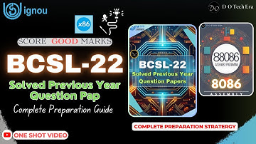 BCSL 22 Complete Preparation | BCSL 022 Solved Previous Year Question Papers |8086 Assembly Language