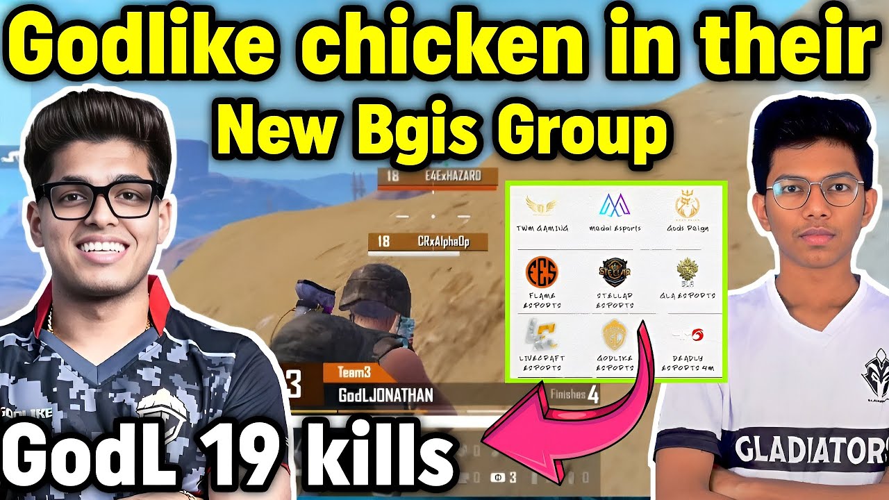 Godlike 19 kills 🥵 GodL chicken dinner in their new Bgis group 😲 - YouTube