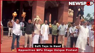 Soft Toys in Hand : Opposition MPs Stage Unique Protest screenshot 4