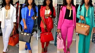 How to Wear Colorful Pant Suits Be Brave With Colour