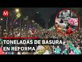 Así quedó Reforma tras los festejos por el triunfo de México ante Corea