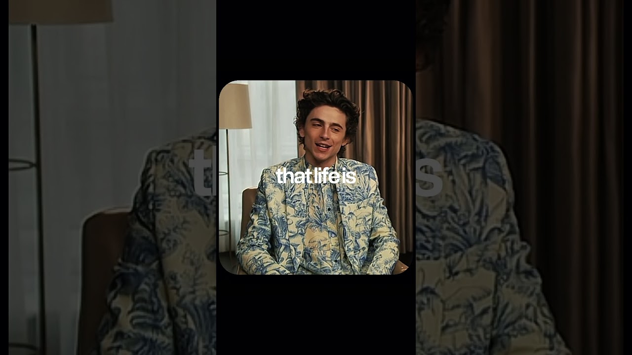 Timothée Chalamet: Be The Master Of Your Fate #motivation #motivationalvideo #shorts