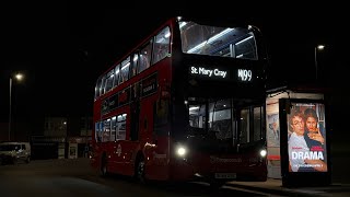 Full Route Visual | Route N199 | Trafalgar Square to St Mary Cray | Stagecoach London Enviro 400 MMC