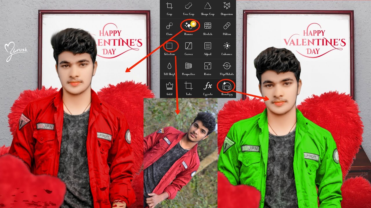 Valentines Day Special Photo Editing || Happy Valentine's Days Ka Photo Kaise Banaye || Vishu Editor