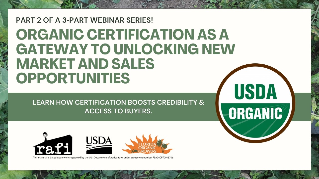 Organic Certification as a Gateway to Unlocking New Market and Sales Opportunities