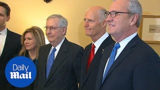 Rick Scott attend photo op on Capitol Hill for elected senators