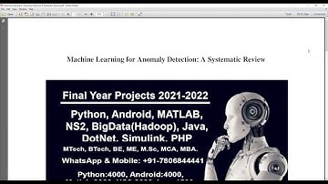 Machine Learning for Anomaly Detection A Systematic Review