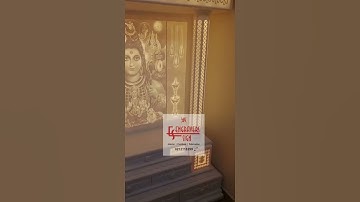 Corian mandir with Shiv ji photography cnc effect