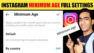 Instagram Minimum Age Setting Kaise Kare | Instagram Munimum Age Kya Hai | Instagram Minimum Age