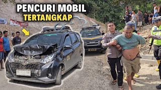 PENCURI MOBIL DITANGKAP Polisi Di Batu Jomba || Mobil Sampai Tabrak Excavator