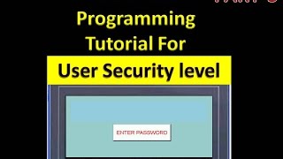 Delta Hmi Programming For User Security