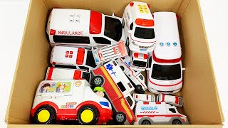 救急車 大小様々なミニカーが走る！坂道で緊急走行☆サイレンあり Ambulance Minicars of various sizes run.With siren sound